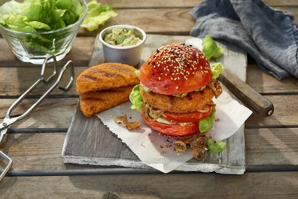 Feurig-scharfer Grillkäse-Burger